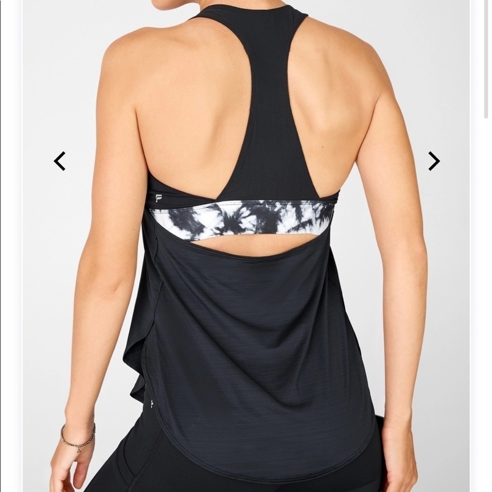 Fabletics Eco-conscious built in bra tank, black